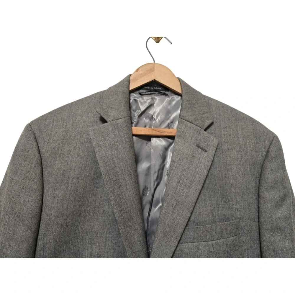 Lauren Ralph Lauren Blazer Sport Coat Jacket Gray Size 40 Wool 2 Button
